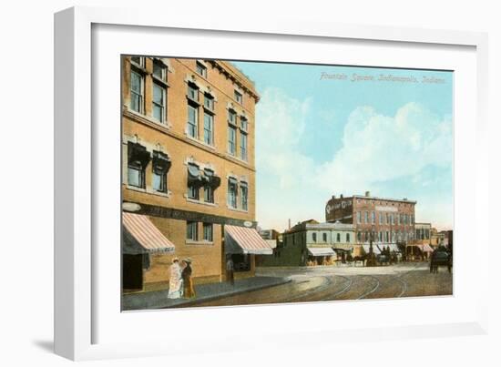 Fountain Square, Indianapolis, Indiana-null-Framed Art Print