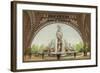 Fountain under the Eiffel Tower-null-Framed Giclee Print