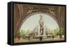 Fountain under the Eiffel Tower-null-Framed Stretched Canvas