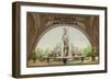 Fountain under the Eiffel Tower-null-Framed Giclee Print