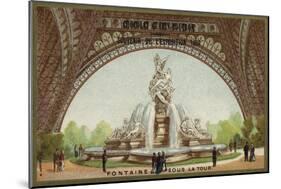 Fountain under the Eiffel Tower-null-Mounted Giclee Print