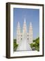 Fountain with Salt Lake Temple, Temple Square, Salt Lake City, Utah-Michael DeFreitas-Framed Photographic Print