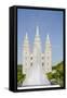 Fountain with Salt Lake Temple, Temple Square, Salt Lake City, Utah-Michael DeFreitas-Framed Stretched Canvas