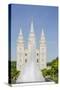 Fountain with Salt Lake Temple, Temple Square, Salt Lake City, Utah-Michael DeFreitas-Stretched Canvas