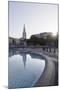 Fountain with Statue of George Iv and St. Martin-In-The-Fields Church-Markus Lange-Mounted Photographic Print