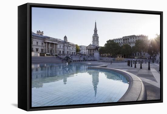 Fountain with Statue of George Iv-Markus Lange-Framed Stretched Canvas