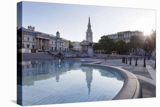 Fountain with Statue of George Iv-Markus Lange-Stretched Canvas