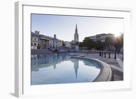 Fountain with Statue of George Iv-Markus Lange-Framed Photographic Print