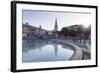 Fountain with Statue of George Iv-Markus Lange-Framed Photographic Print