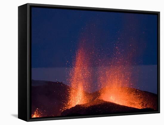 Fountaining Lava From Eyjafjallajokull Volcano, Iceland, Polar Regions-null-Framed Stretched Canvas