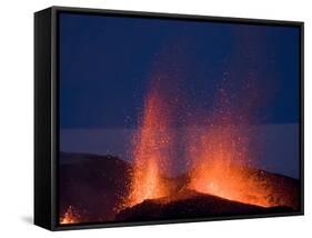 Fountaining Lava From Eyjafjallajokull Volcano, Iceland, Polar Regions-null-Framed Stretched Canvas