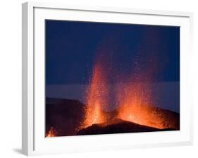 Fountaining Lava From Eyjafjallajokull Volcano, Iceland, Polar Regions-null-Framed Photographic Print