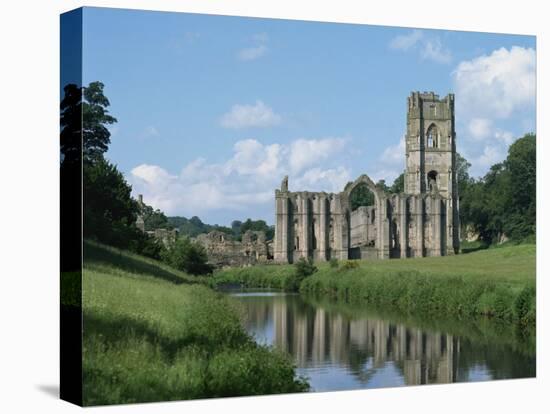 Fountains Abbey, UNESCO World Heritage Site, Yorkshire, England, United Kingdom, Europe-Harding Robert-Stretched Canvas