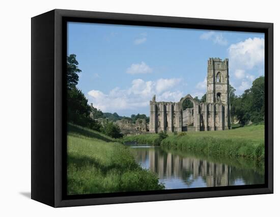 Fountains Abbey, UNESCO World Heritage Site, Yorkshire, England, United Kingdom, Europe-Harding Robert-Framed Stretched Canvas