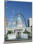 Fountains and Buildings in City of St. Louis, Missouri, United States of America (USA)-Adina Tovy-Mounted Photographic Print