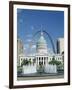 Fountains and Buildings in City of St. Louis, Missouri, United States of America (USA)-Adina Tovy-Framed Photographic Print