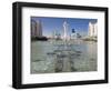 Fountains at Bayterek Tower, Astana, Kazakhstan, Central Asia-Michael Runkel-Framed Photographic Print