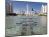 Fountains at Bayterek Tower, Astana, Kazakhstan, Central Asia-Michael Runkel-Mounted Photographic Print