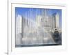 Fountains at Bellagio and Paris Casino, Las Vegas, Nevada, United States of America, North America-Richard Cummins-Framed Photographic Print