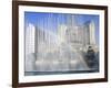 Fountains at Bellagio and Paris Casino, Las Vegas, Nevada, United States of America, North America-Richard Cummins-Framed Photographic Print