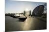 Fountains Glisten at More Place with City Hall and Tower Bridge Behind-Charles Bowman-Mounted Photographic Print