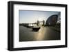 Fountains Glisten at More Place with City Hall and Tower Bridge Behind-Charles Bowman-Framed Photographic Print