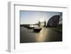 Fountains Glisten at More Place with City Hall and Tower Bridge Behind-Charles Bowman-Framed Photographic Print