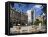 Fountains in City Square, Leeds, West Yorkshire, England, Uk-Peter Richardson-Framed Stretched Canvas