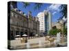 Fountains in City Square, Leeds, West Yorkshire, England, Uk-Peter Richardson-Stretched Canvas