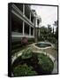 Fountains in Front of Mansion, Calhoun Mansion, Charleston, Charleston County, South Carolina, USA-null-Framed Stretched Canvas