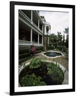 Fountains in Front of Mansion, Calhoun Mansion, Charleston, Charleston County, South Carolina, USA-null-Framed Photographic Print