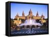Fountains in Front of the National Museum of Art, Plaza D'Espanya, Barcelona, Catalunya, Spain-Gavin Hellier-Framed Stretched Canvas