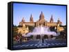 Fountains in Front of the National Museum of Art, Plaza D'Espanya, Barcelona, Catalunya, Spain-Gavin Hellier-Framed Stretched Canvas