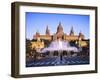 Fountains in Front of the National Museum of Art, Plaza D'Espanya, Barcelona, Catalunya, Spain-Gavin Hellier-Framed Photographic Print