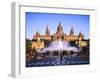 Fountains in Front of the National Museum of Art, Plaza D'Espanya, Barcelona, Catalunya, Spain-Gavin Hellier-Framed Photographic Print