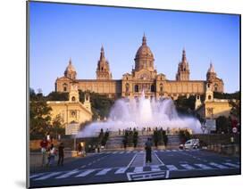 Fountains in Front of the National Museum of Art, Plaza D'Espanya, Barcelona, Catalunya, Spain-Gavin Hellier-Mounted Photographic Print
