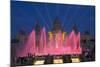 Fountains in Front of the National Museum of Art, Plaza D'Espanya, Barcelona-Gavin Hellier-Mounted Photographic Print