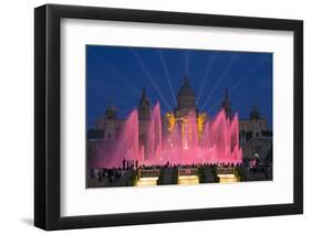 Fountains in Front of the National Museum of Art, Plaza D'Espanya, Barcelona-Gavin Hellier-Framed Photographic Print