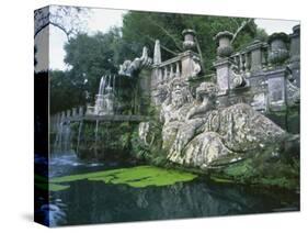 Fountains in the Gardens of the Villa Lante, Bagnaia, Lazio, Italy, Europe-Michael Newton-Stretched Canvas