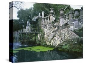 Fountains in the Gardens of the Villa Lante, Bagnaia, Lazio, Italy, Europe-Michael Newton-Stretched Canvas