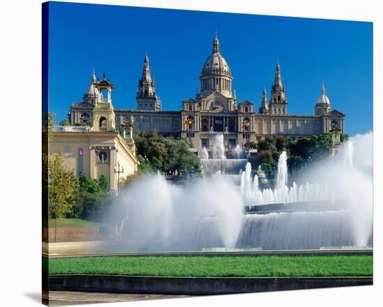 Fountains Natl Museum Barcelona-null-Stretched Canvas