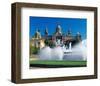 Fountains Natl Museum Barcelona-null-Framed Art Print