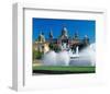 Fountains Natl Museum Barcelona-null-Framed Art Print