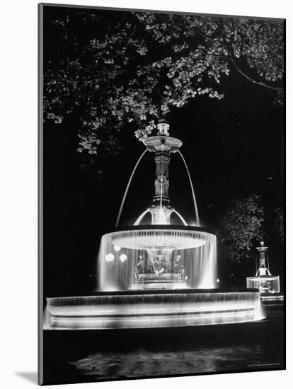 Fountains of Paris Shimmering with Light During the Night-David Scherman-Mounted Photographic Print