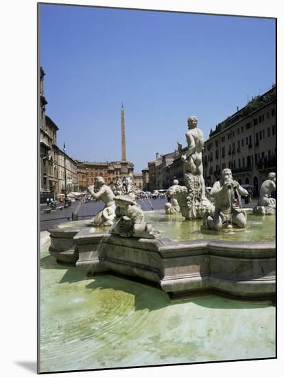 Fountains, Piazza Navona, Rome, Lazio, Italy-Roy Rainford-Mounted Photographic Print