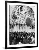 Fountains Surrounding Unisphere at New York World's Fair Closing Day-Henry Groskinsky-Framed Photographic Print