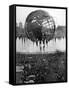 Fountains Surrounding Unisphere at New York World's Fair on Its Closing Day-Henry Groskinsky-Framed Stretched Canvas