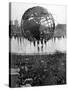 Fountains Surrounding Unisphere at New York World's Fair on Its Closing Day-Henry Groskinsky-Stretched Canvas