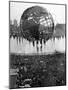 Fountains Surrounding Unisphere at New York World's Fair on Its Closing Day-Henry Groskinsky-Mounted Photographic Print