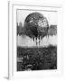 Fountains Surrounding Unisphere at New York World's Fair on Its Closing Day-Henry Groskinsky-Framed Photographic Print